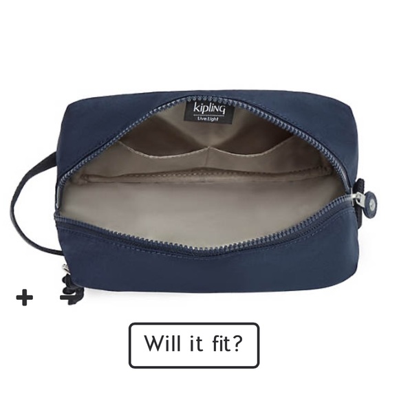 Brand new Kipling Parac Small Toiletry Bag Navy - Picture 3 of 8